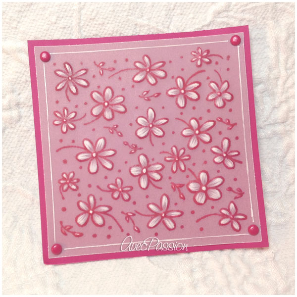 Carte pergamano embossage dentelle de papier