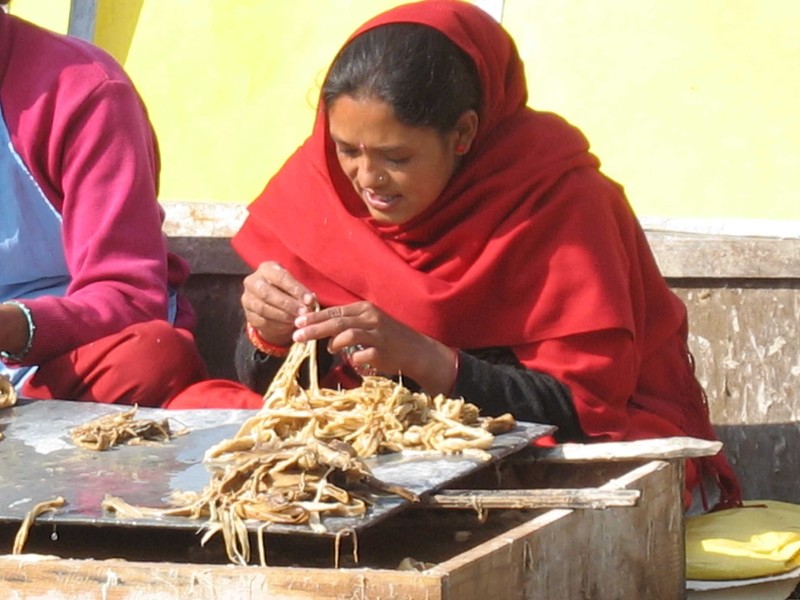 fabrication du papier Lokta