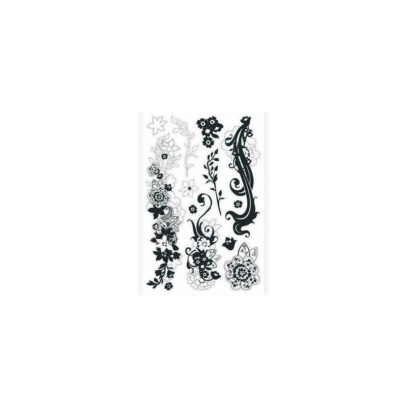 Tampons clear ornemental flowers