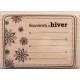 Tampon bois journaling rectangle souvenirs d'hiver