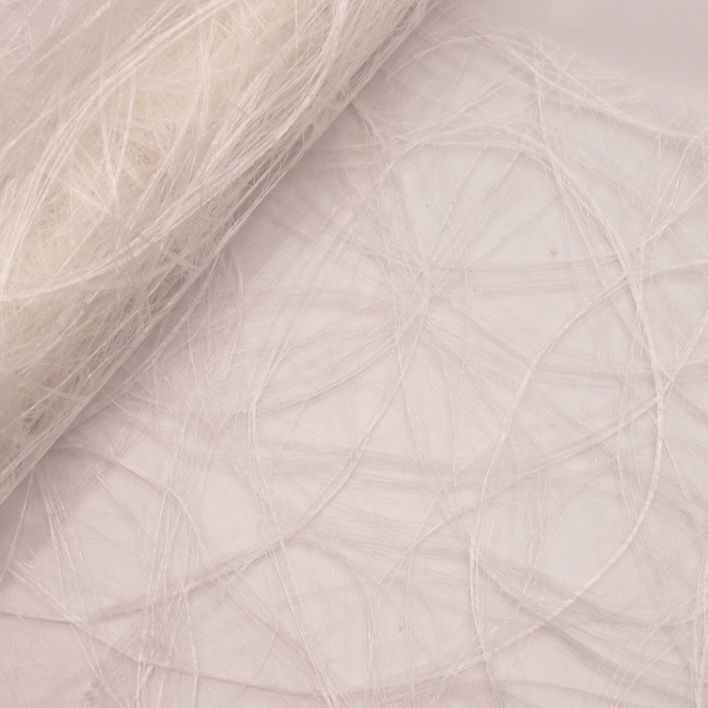Tissu non tissé chemin de table soie fibre moderne blanc rouleau