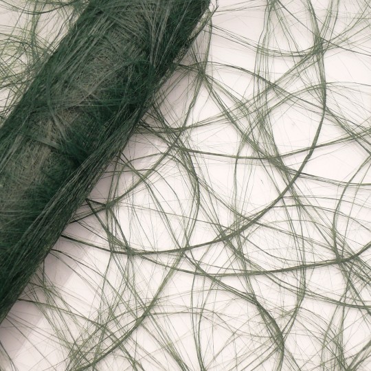 Tissu non tissé chemin de table soie fibre moderne vert foncé rouleau