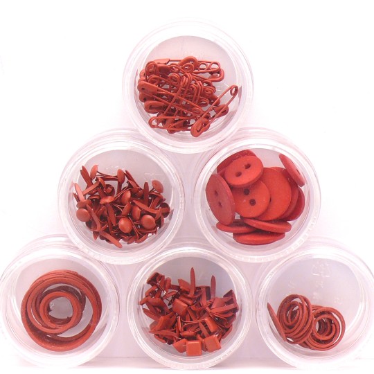 Embellissements assortiment 6 articles rouge Embellissements assortiment 6 articles rouge