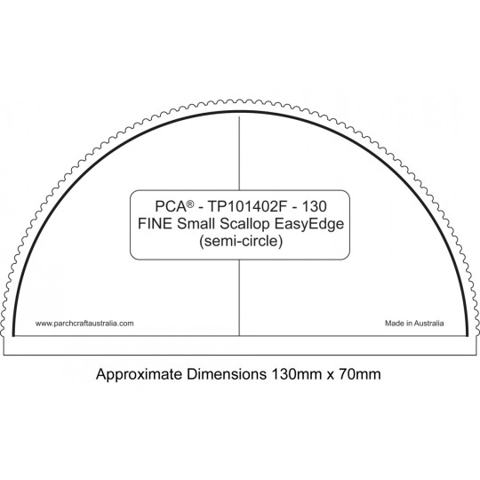 PCA Template FINE demi cercle EasyEdge coquille petit