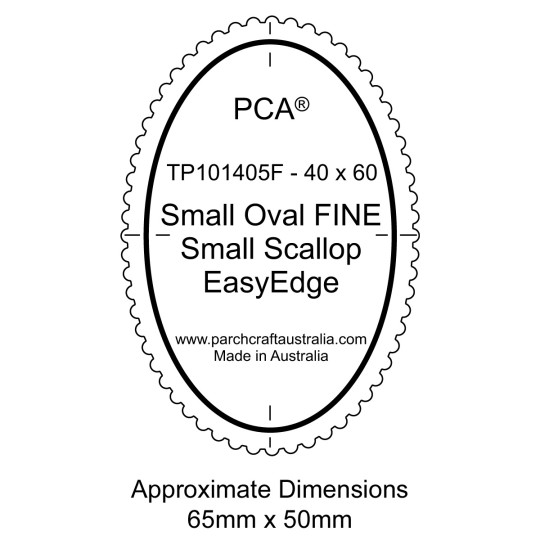 PCA Template FINE petit ovale extérieur EasyEdge coquille