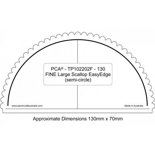 PCA Template FINE demi cercle extérieur EasyEdge coquille Grand