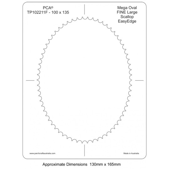 PCA Template FINE ovale extra large intérieur EasyEdge pétoncles Grand