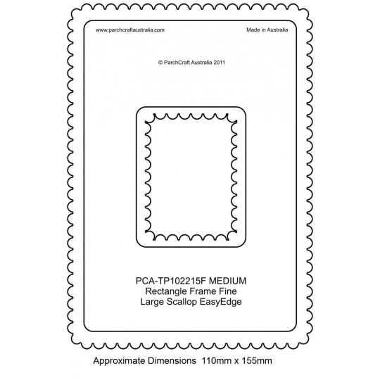 PCA Template FINE Rectangle milieu extérieur EasyEdge coquille large
