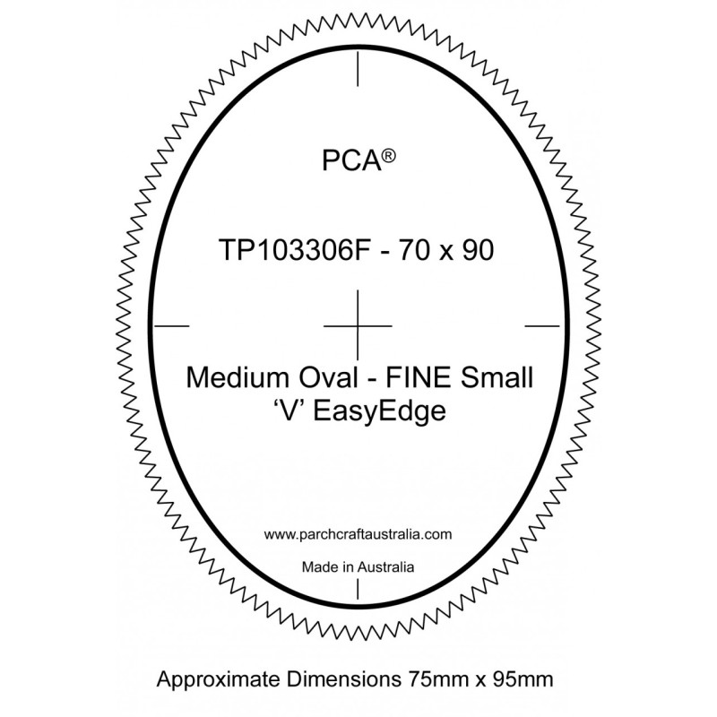 PCA Template FINE ovale extérieur medium 'V' EasyEdge