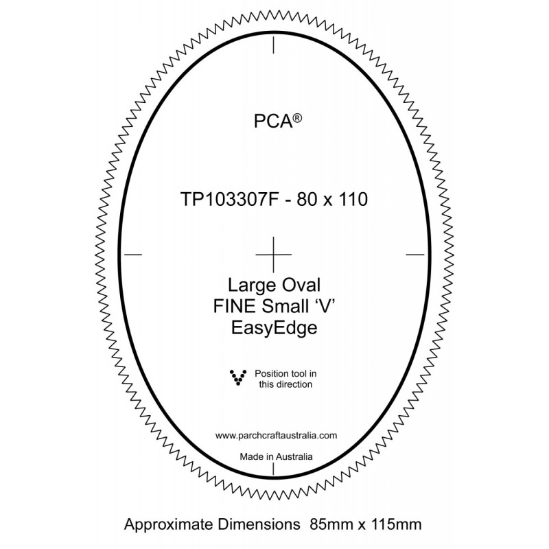 PCA Template FINE large ovale extérieur petit 'V' EasyEdge