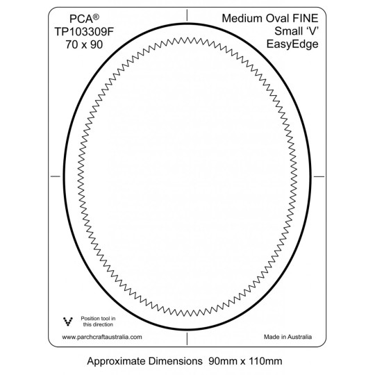 PCA Template FINE medium ovale extérieur petit 'V' EasyEdge