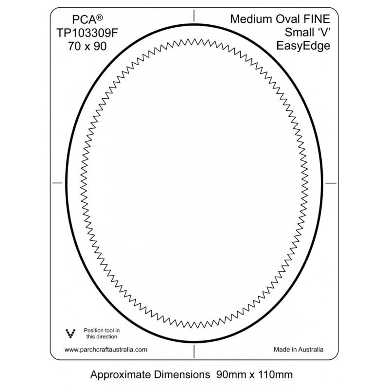 PCA Template FINE medium ovale extérieur petit 'V' EasyEdge