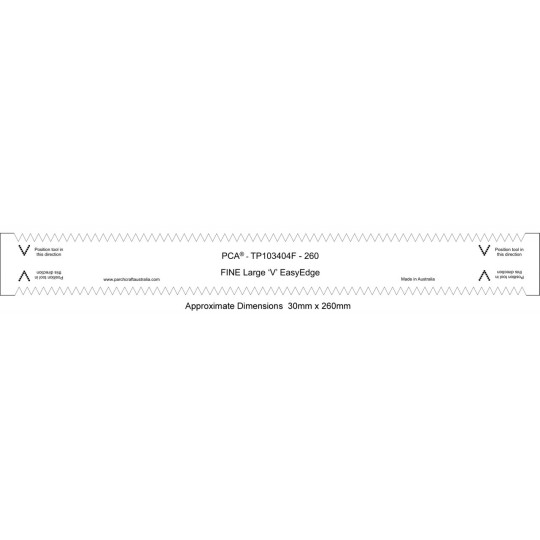 PCA Template FINE 260mm straight large "V" EasyEdge