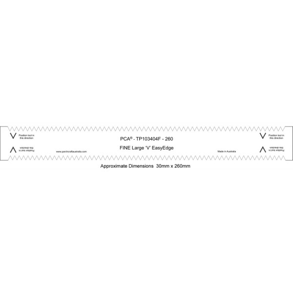 PCA Template FINE 260mm straight large "V" EasyEdge