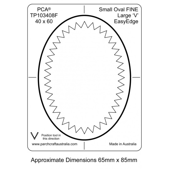 PCA Template FINE Ovale petit milieu extérieur Grand EasyEdge 'V' large