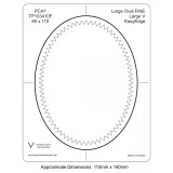 PCA Template FINE Ovale large milieu intérieur Grand EasyEdge 'V' large