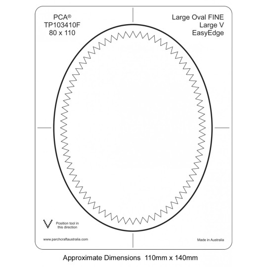 PCA Template FINE Ovale large milieu intérieur Grand EasyEdge 'V' large