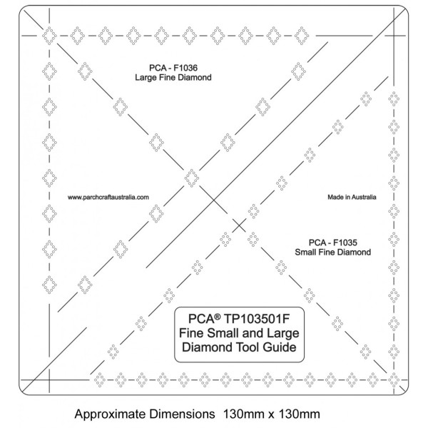 PCA Template FINE petit et large diamant