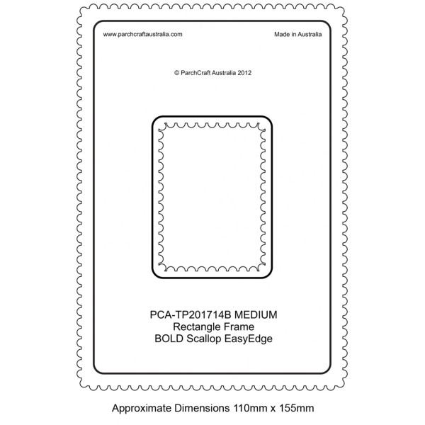PCA Template BOLD rectangle medium intérieur épais Scallop EasyEdge Coquille