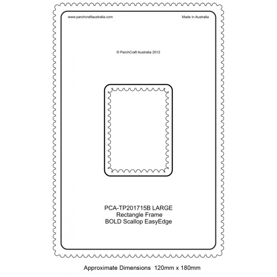 PCA Template BOLD rectangle medium intérieur épais Scallop EasyEdge Coquille
