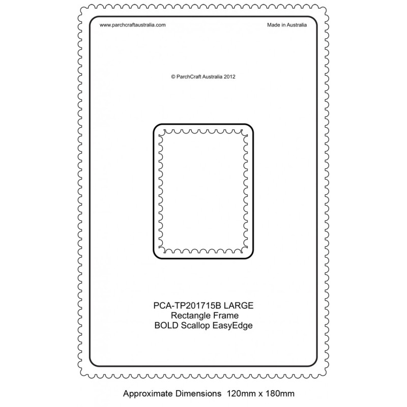 PCA Template BOLD rectangle medium intérieur épais Scallop EasyEdge Coquille