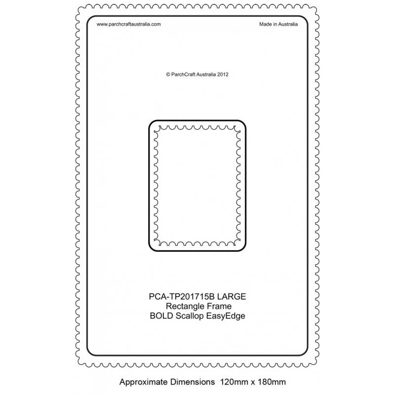 PCA Template BOLD rectangle medium intérieur épais Scallop EasyEdge Coquille