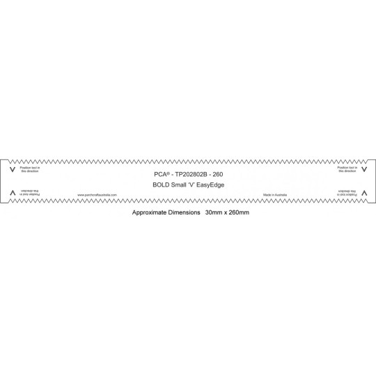 PCA Template BOLD 260mm droit épais petit "V" EasyEdge