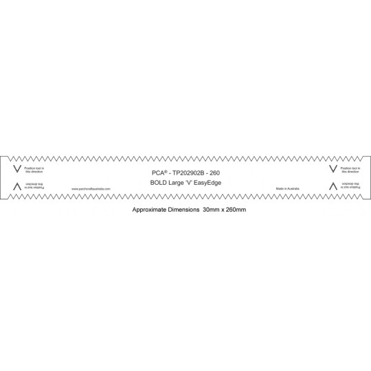 PCA Template BOLD 260mm droit épais large "V" EasyEdge