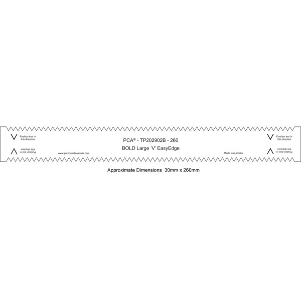 PCA Template BOLD 260mm droit épais large "V" EasyEdge