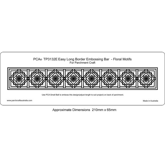 PCA Template GAUFRAGE Facile à long Motifs floraux bar frontaliers