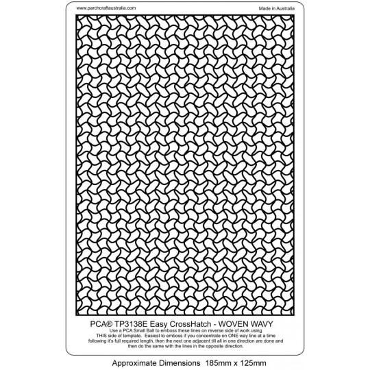 PCA Template GAUFRAGE Crosshatch Facile Wavy