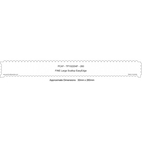 PCA Template FINE 260mm EasyEdge droites coquille Grand