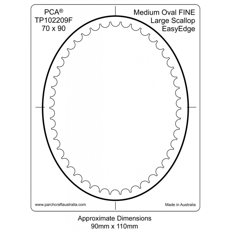 PCA Template FINE ovale moyen intérieur EasyEdge pétoncles Grand
