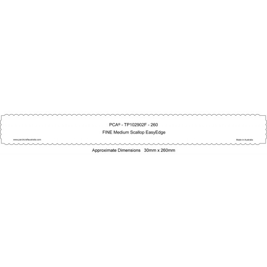 PCA Template FINE 260mm straight medium Scallop EasyEdge coquille