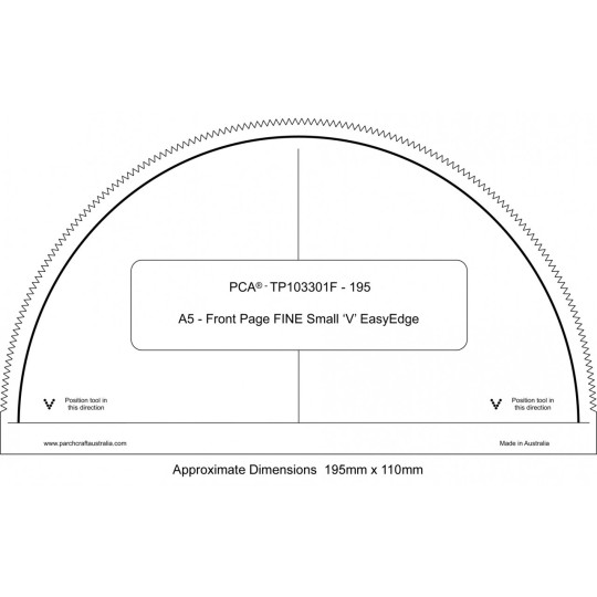 PCA Template FINE Front Page A5 extérieur EasyEdge 'V' Petits