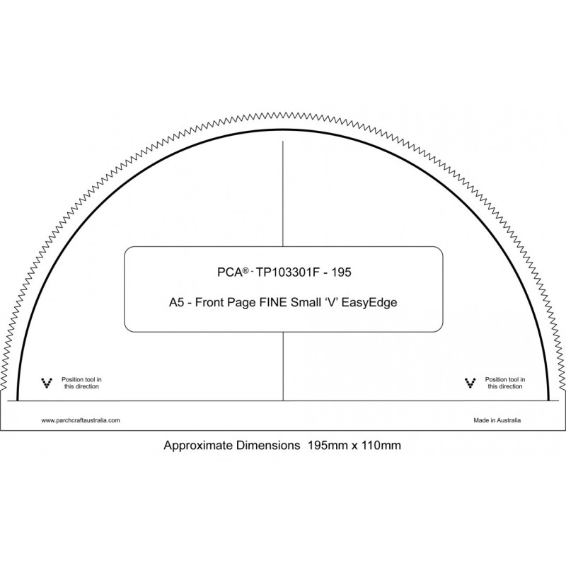 PCA Template FINE Front Page A5 extérieur EasyEdge 'V' Petits