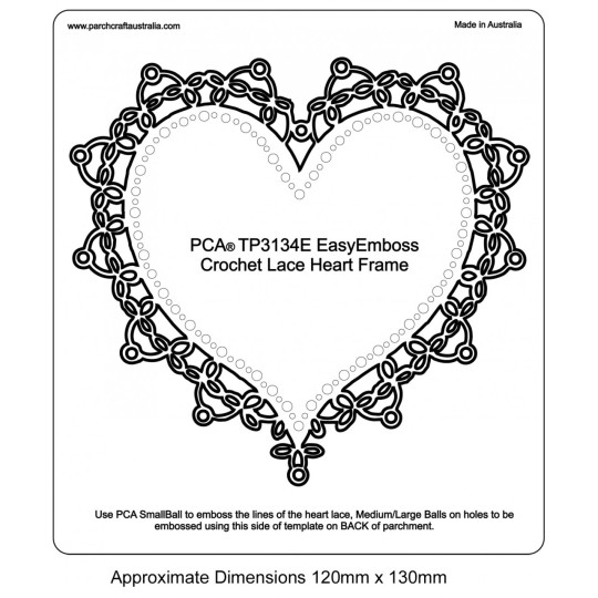 PCA Template GAUFRAGE Facile Heart Frame Lacy