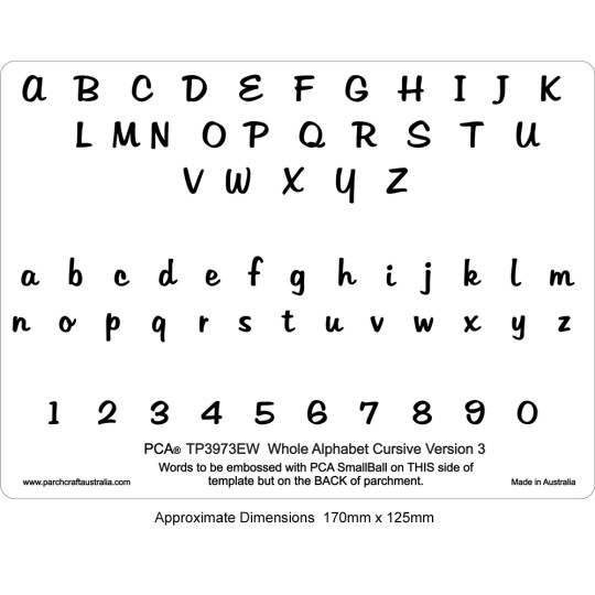 PCA Template GAUFRAGE version alphabet CURSIVE 3 PCA Template GAUFRAGE version alphabet CURSIVE 3