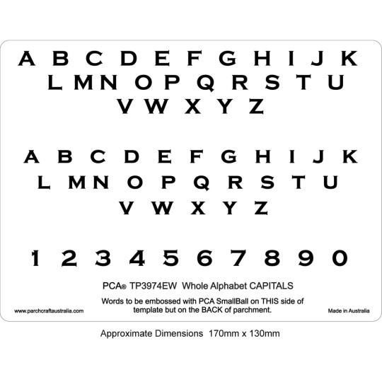 PCA Template GAUFRAGE CAPITALES alphabet