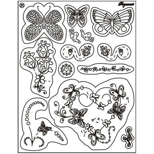 Pergamano tampon clear stamp baiser de papillons -41921- Pergamano tampon clear stamp baiser de papillons -41921-