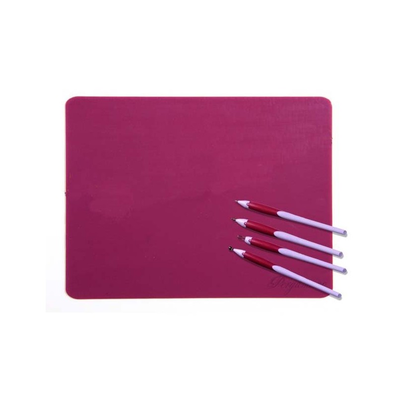 Pergamano tapis à ciseler A4 rose -31411-