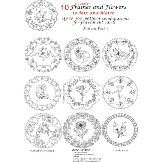 Pattern Parchment Julie Roces frames and flowers pattern 5 Pattern Parchment Julie Roces frames and flowers pattern 5