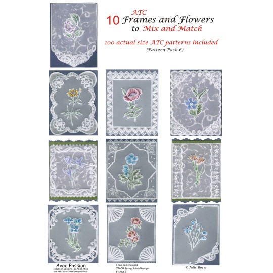 Pattern Parchment Julie Roces frames and flowers pattern 6 Pattern Parchment Julie Roces frames and flowers pattern 6