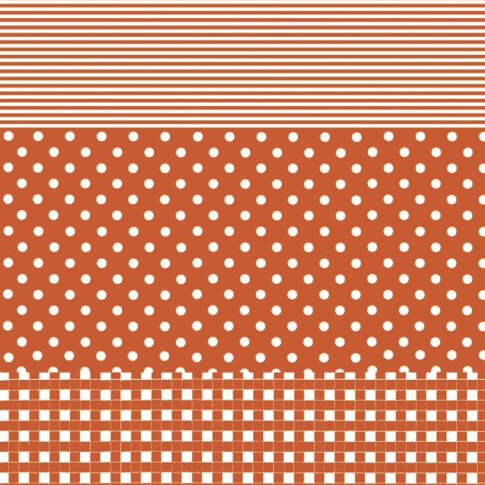 Feuille décopatch 30x40cm rayé carreau pois orange Feuille décopatch 30x40cm rayé carreau pois orange