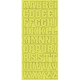 Sticker peel off adhésif alphabet