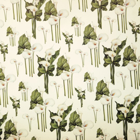 Papier tassotti motifs arum blanc 50x70cm