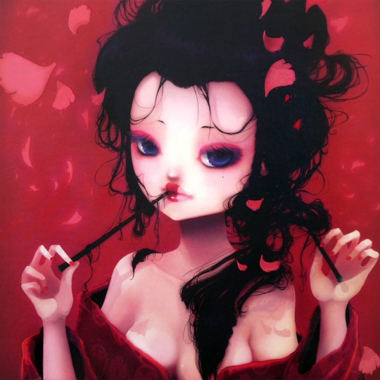 Carte Postale Ludovic Jacqz 14 x 14 cm Geisha Carte Postale Ludovic Jacqz 14 x 14 cm Geisha