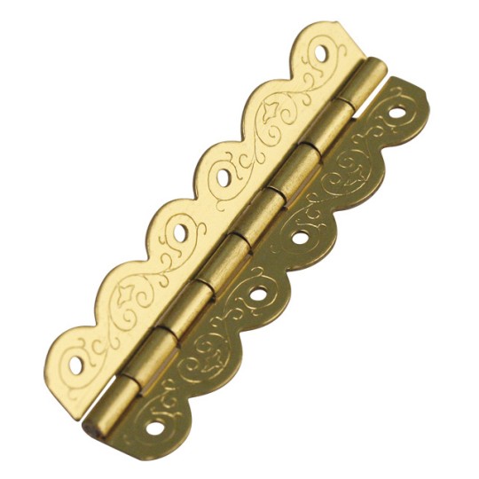 Cartonnage Charnières déco laitonnées doré 40x12mm x4 Cartonnage Charnières déco laitonnées doré 40x12mm x4