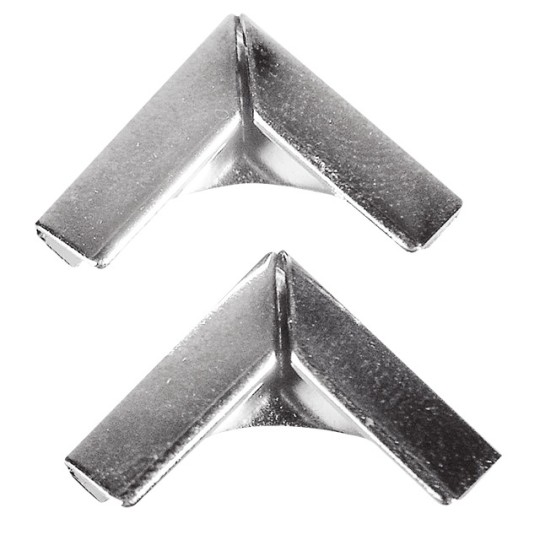 Coin en métal argenté pour livres 14x14 mm Coin en métal argenté pour livres 14x14 mm