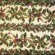 Papier tassotti motifs feuilles de houx vert et rouge 50x70cm 189